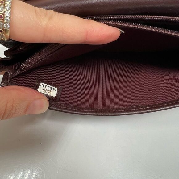 CHANEL Matelasse Timeless Classics Bifold Long Wallet Lamb Skin Black Authentic - Picture 11 of 13